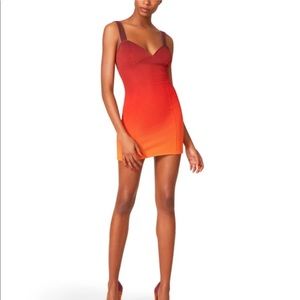 ORANGE OMBRÉ MINI DRESS